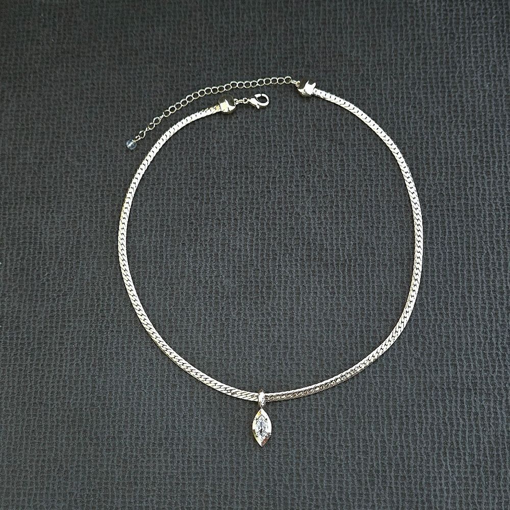 House🏠 of Harlow 1960 Marquise Cubic Zirconia💎 Pendant Necklace - NIB